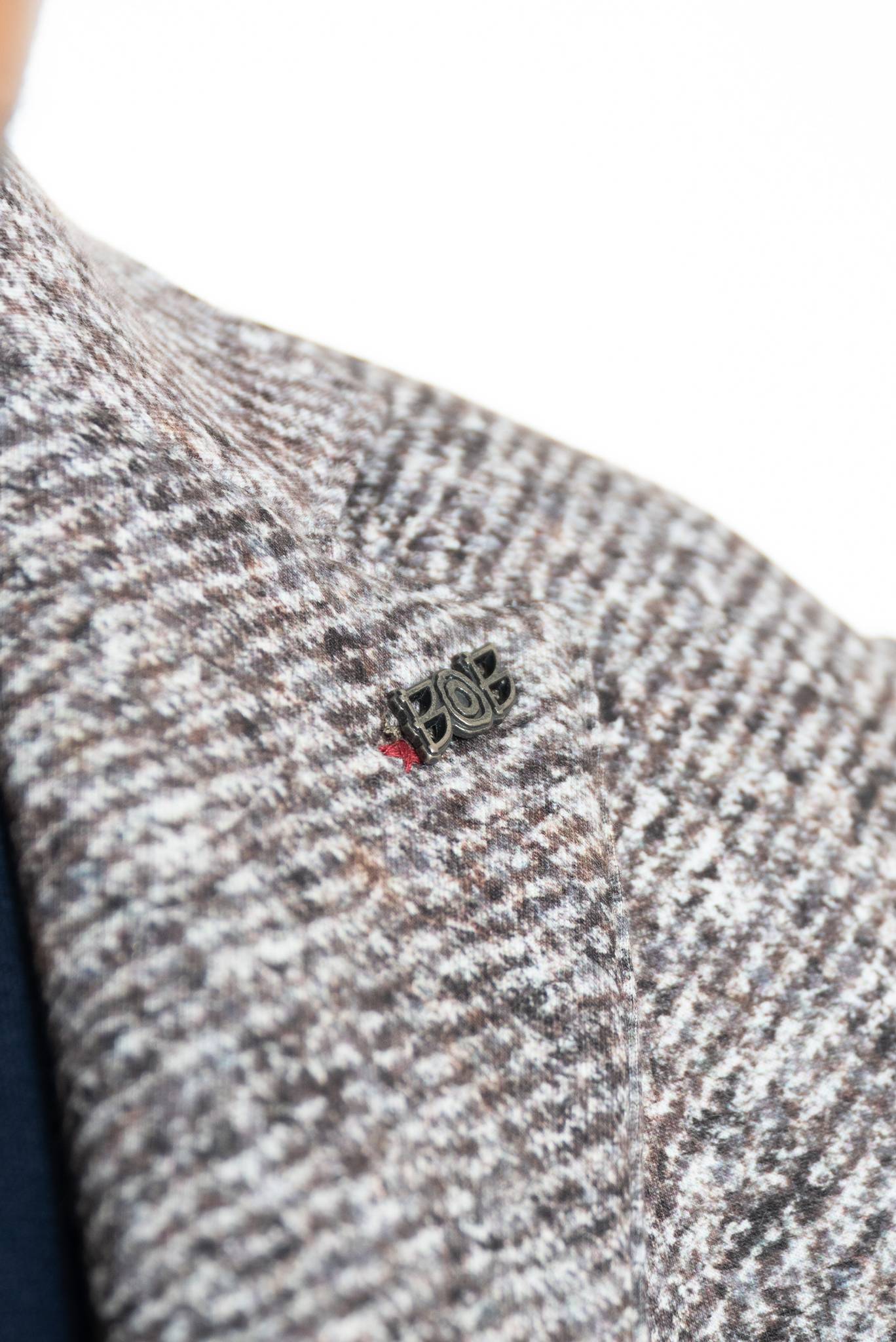 Bob company giacca marrone monopetto invernale uomo, dettaglio