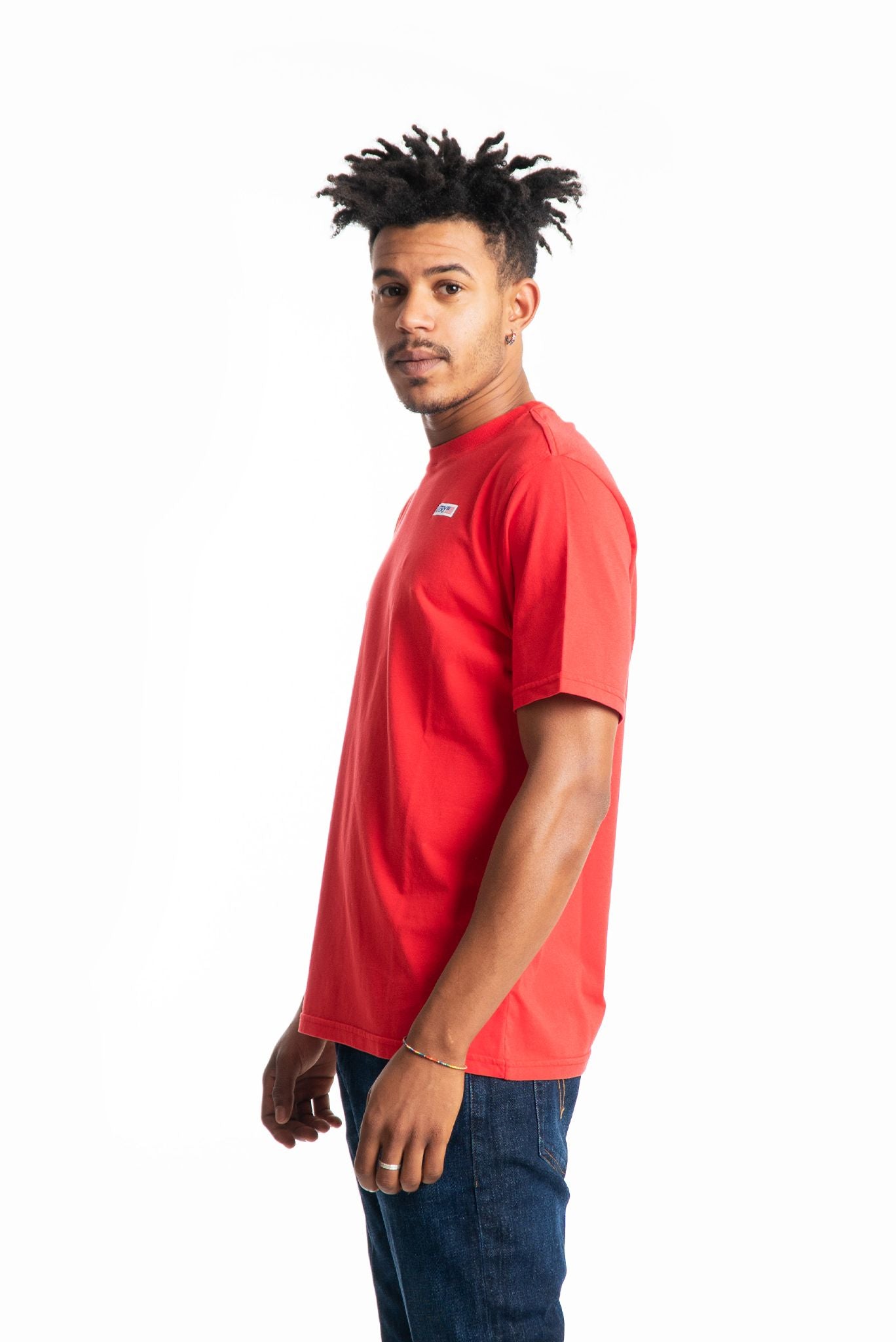 t-shirt rossa in cotone Autry uomo, lato
