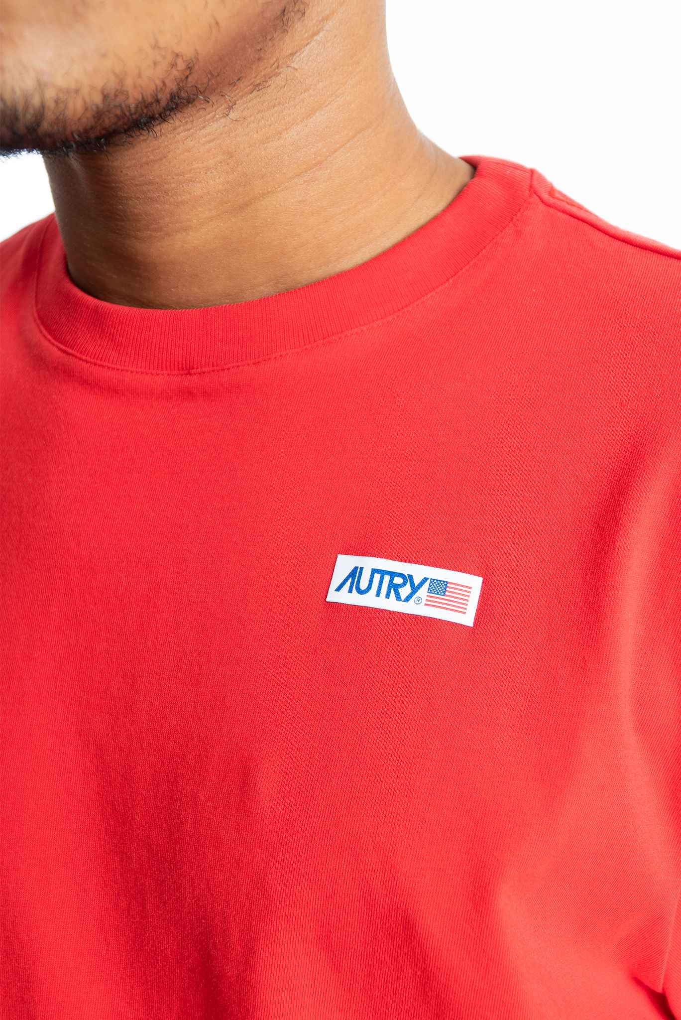t-shirt rossa in cotone Autry uomo, dettaglio