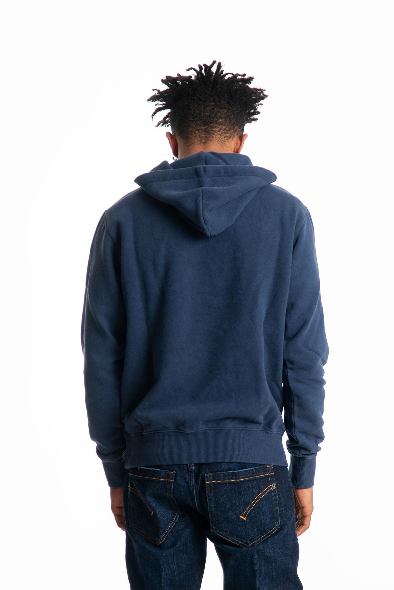 mc2 saint barth felpa blu da uomo con scritta st barth, retro