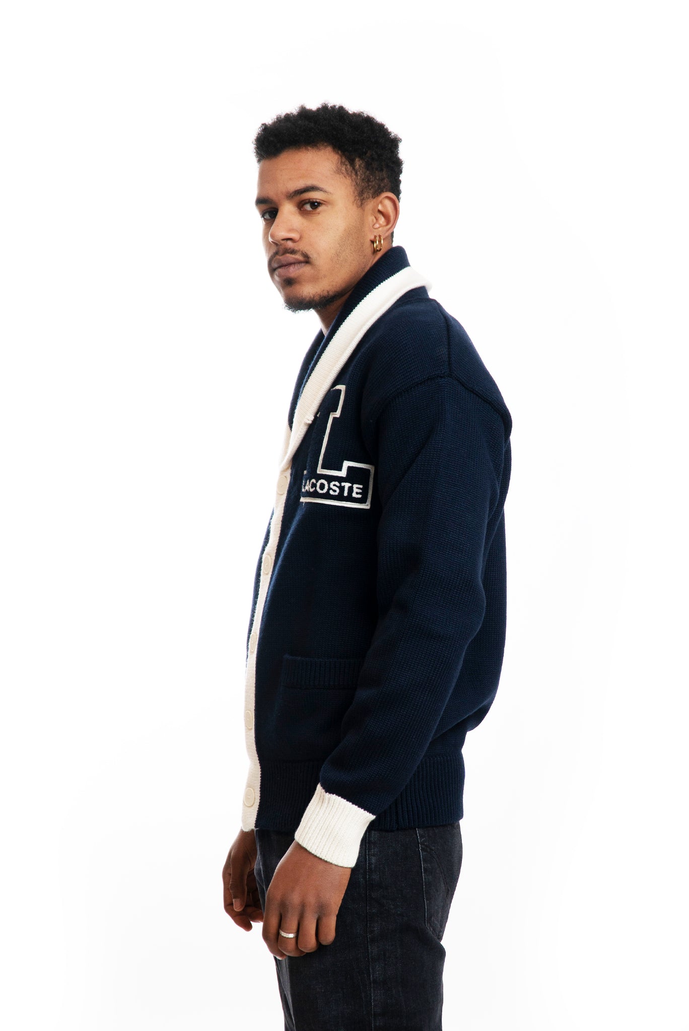 Cardigan Blu con Bottoni College