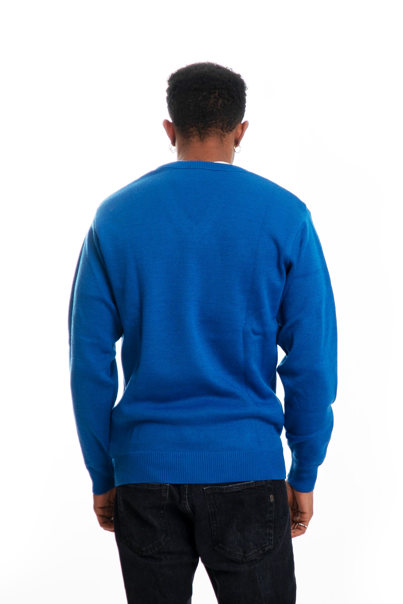 Maglione Azzurro in Misto Lana