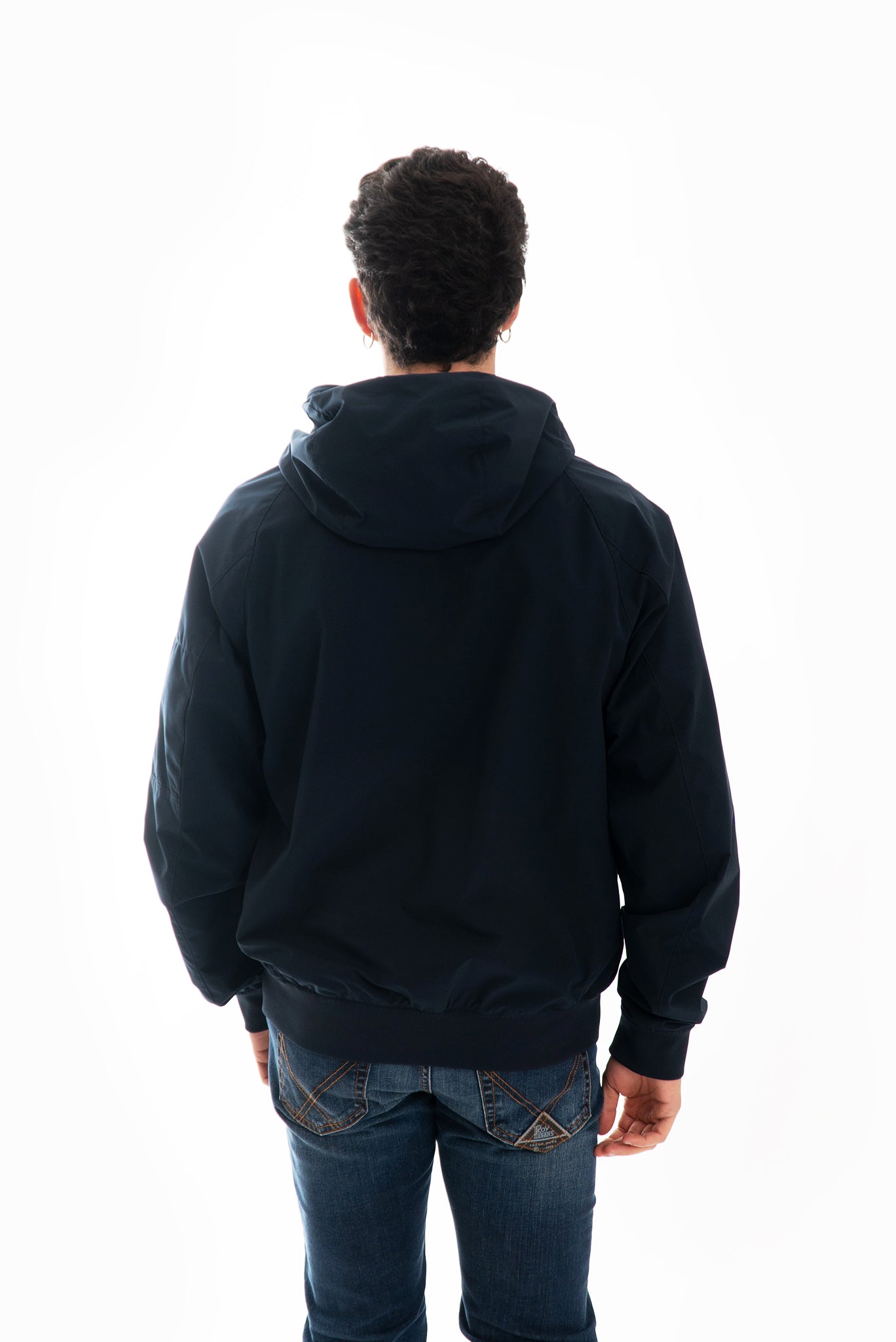 Giubbino con Cappuccio Mesh Blu