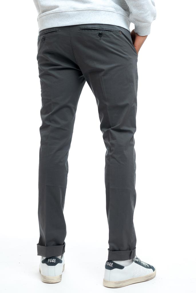 Dondup - Pantalone slim Gaubert Grigio di Cotone