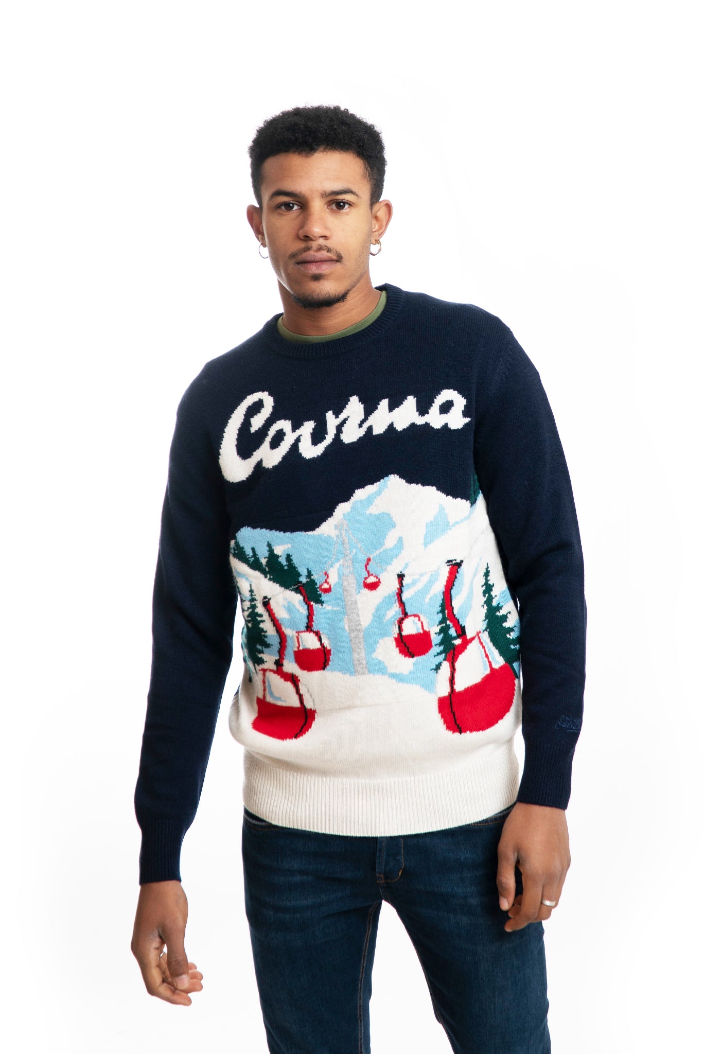 Maglione Bianco con Disegno Courma