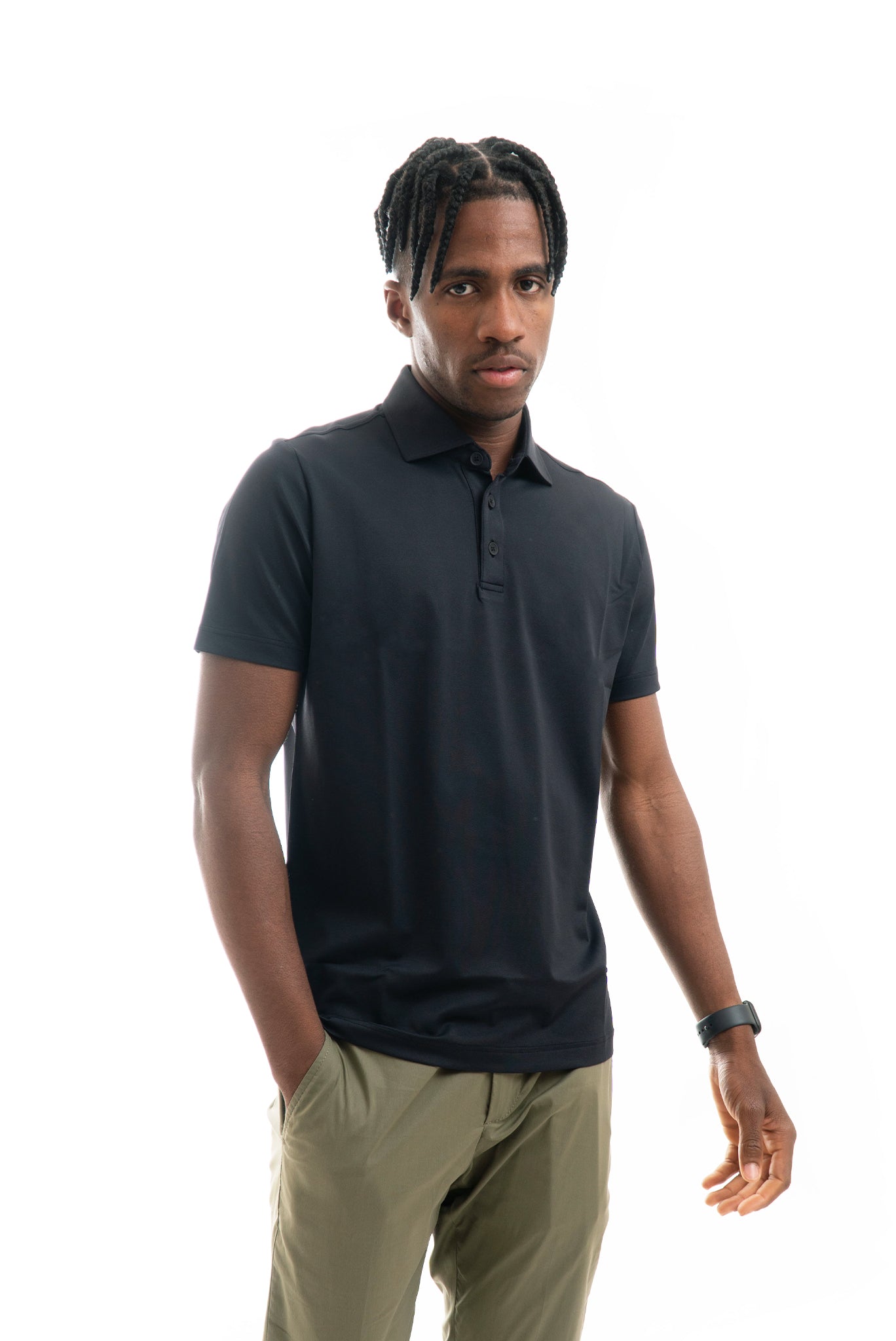 T-shirt Basic con Etichetta Logo Blu Navy
