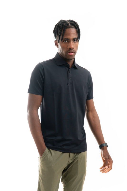 T-shirt Basic con Etichetta Logo Blu Navy
