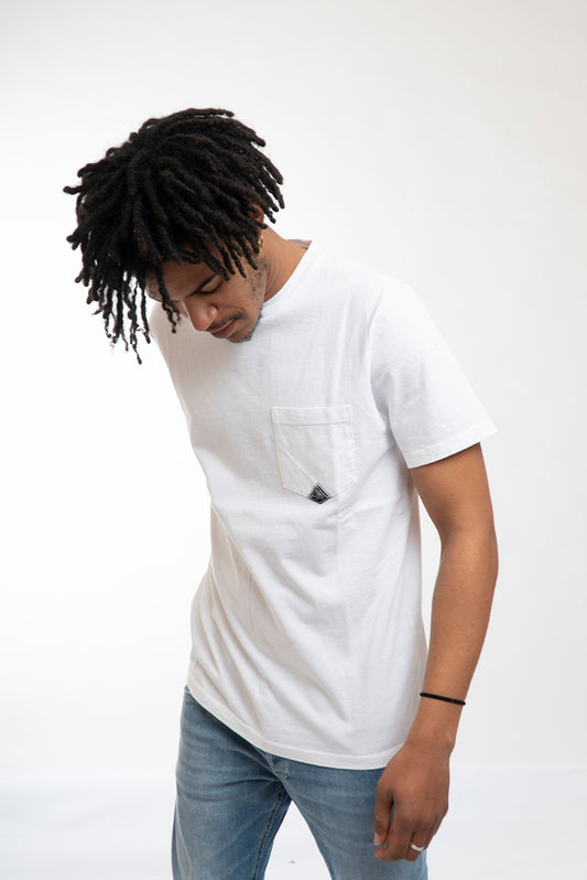 T-shirt con Taschino Used Bianco