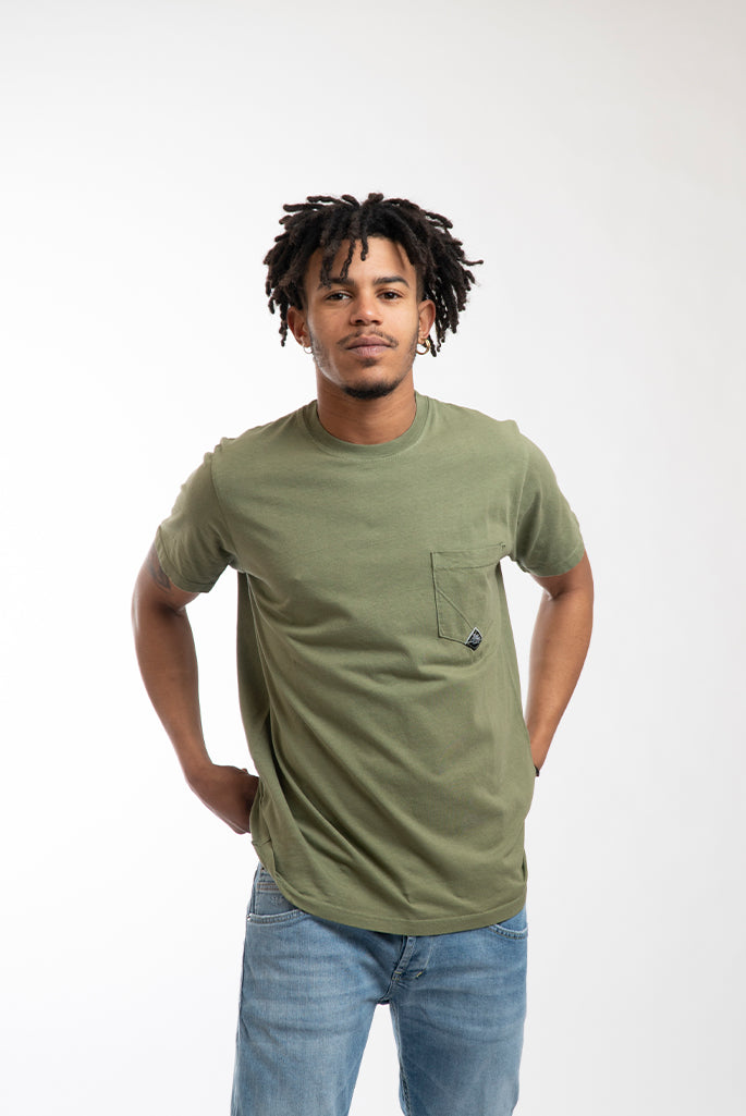 T-shirt con Taschino Used Verde