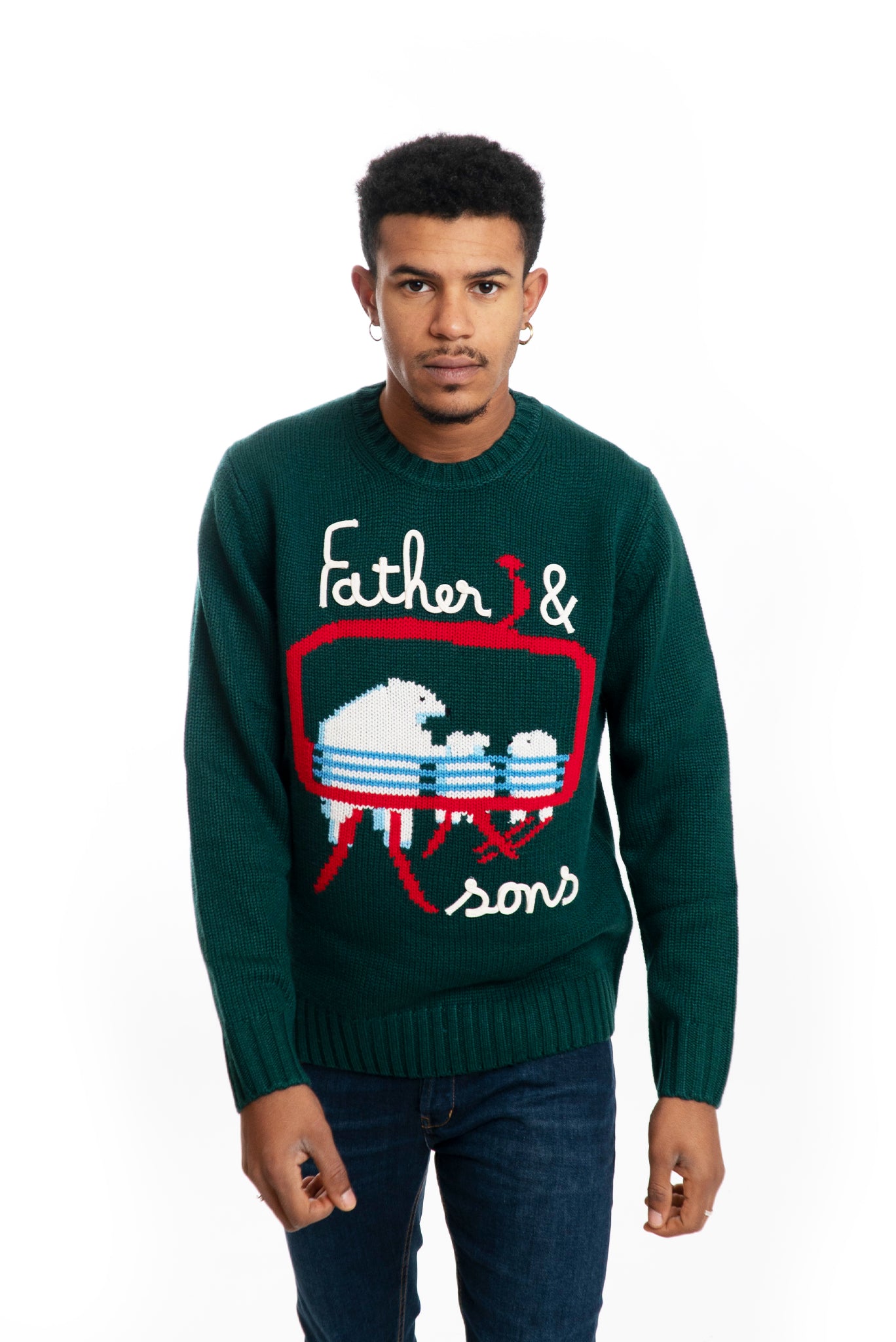 Maglione Invernale Verde in Misto Lana