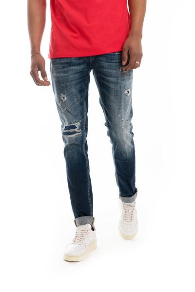 jeans uomo con strappi dondup saldi, fronte