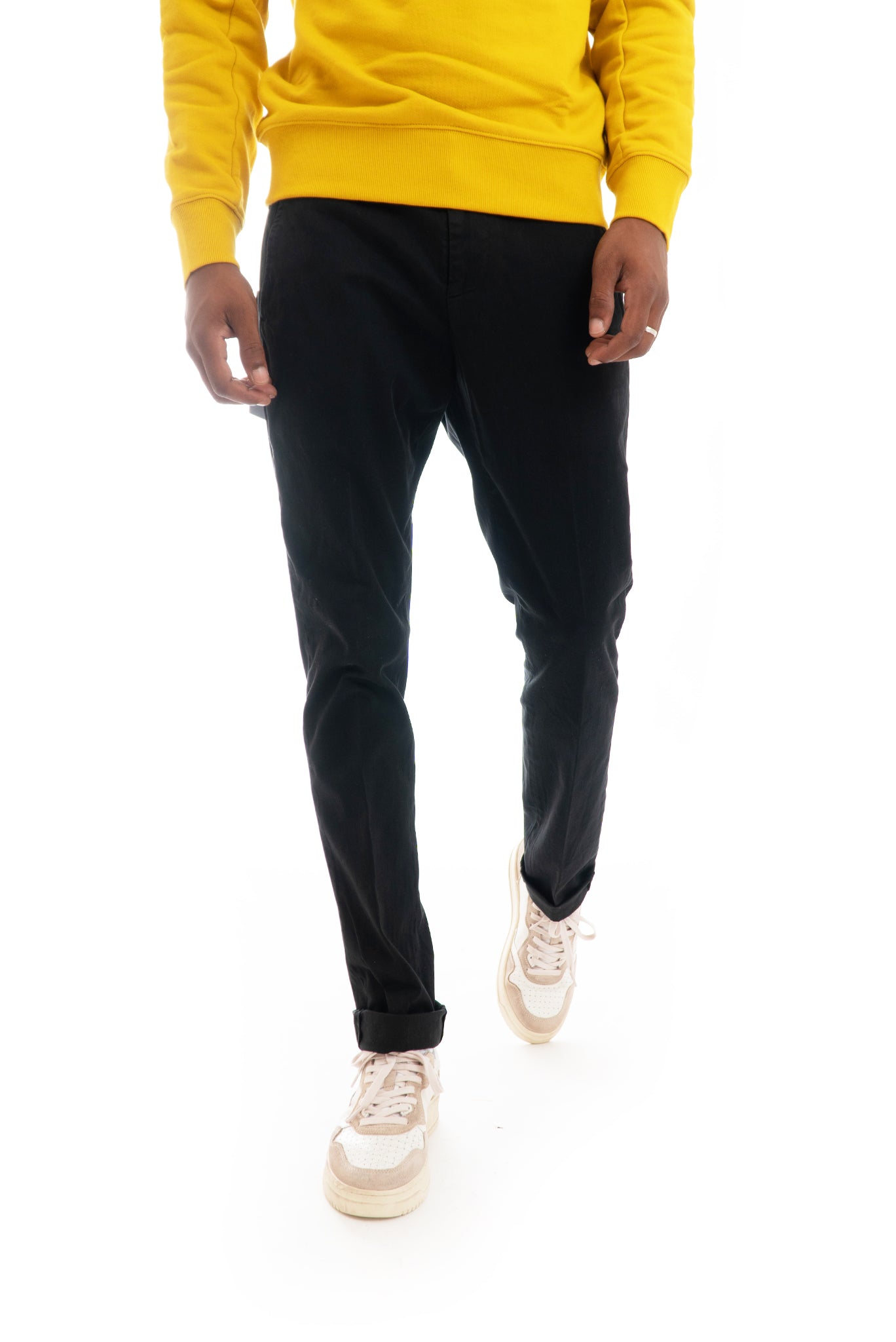 Pantalone Nero Chino in Cotone Ecosostenibile Gaubert