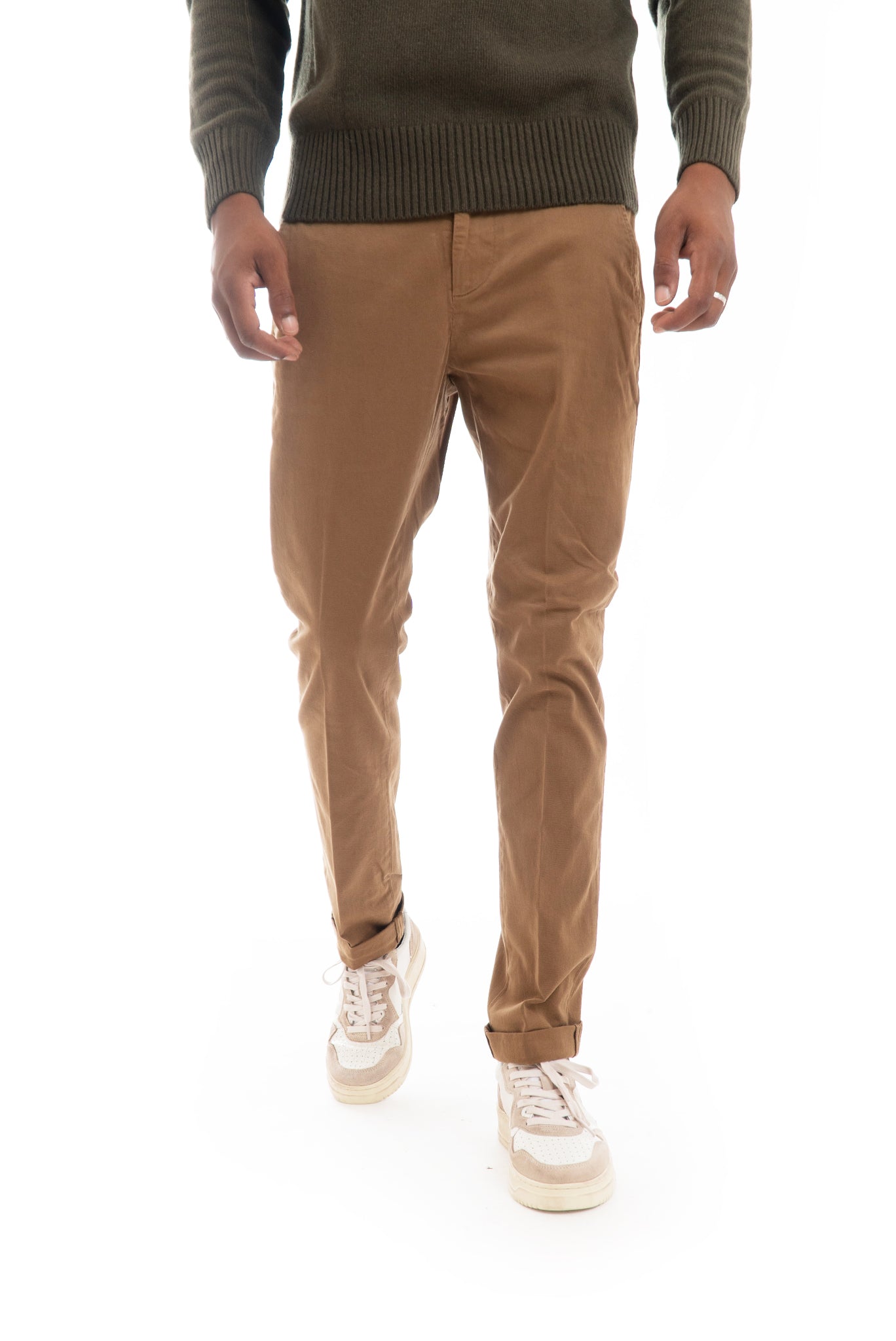 Pantalone Marrone Chino in Cotone Ecosostenibile Gaubert