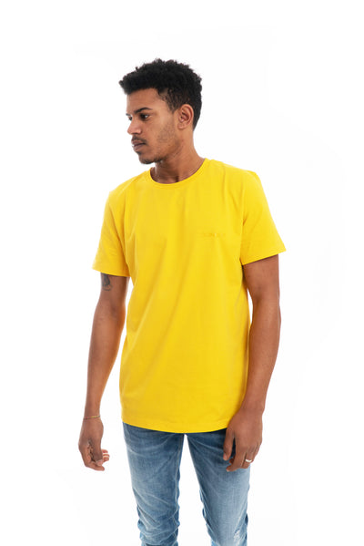 t-shirt uomo gialla dondup saldi, fronte