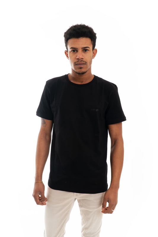 t-shirt in cotone nera uomo dondup saldi, fronte